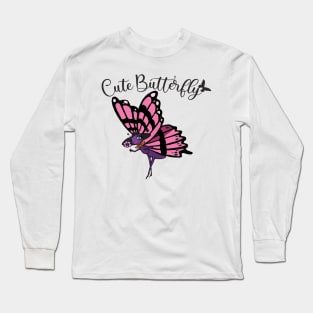 Cool Butterflies Design - Cute Butterfly Long Sleeve T-Shirt